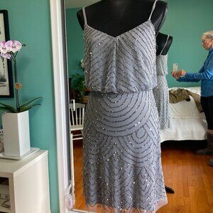 silver sequined dress